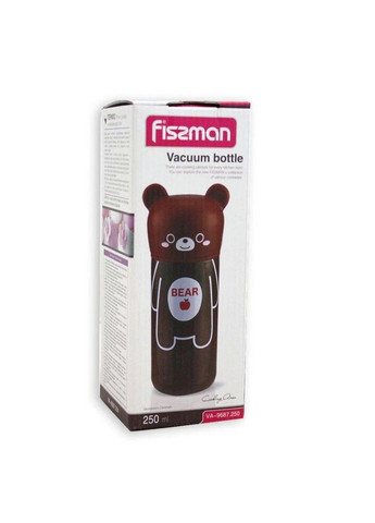 Термос Ведмедик VA-9687-250 250 мл коричневий Fissman (271139842)