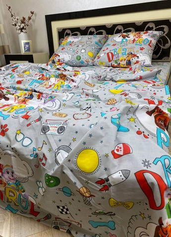 Постельное белье хлопковое Патруль Полуторное 150 x 220 Бязь Серый 50 х 70 No Brand (271518568)