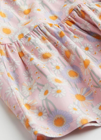 Светло-розовая повседневный цветочной расцветки юбка H&M