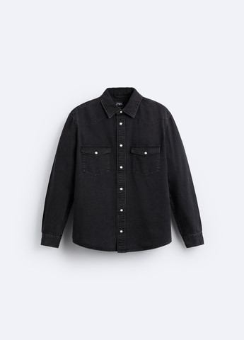 Черная повседневный рубашка Zara