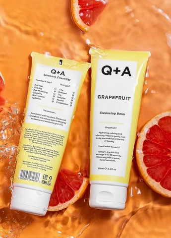 Бальзам очищувальний для обличчя з грейпфрутом Grapefruit Cleansing Balm 125ml Q+A (271540385)