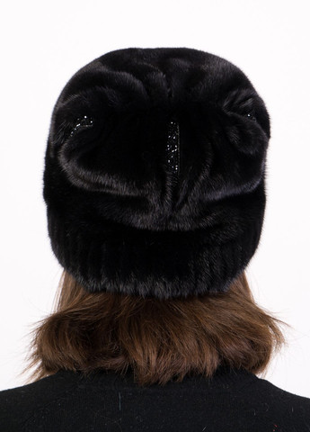 Зимняя женская норковая шапка из настоящего меха Меховой Стиль стразы (271530772)