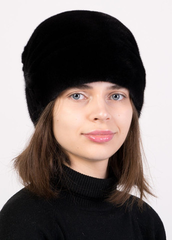 Зимова жіноча норкова шапка із справжнього хутра Меховой Стиль стразы (271530772)