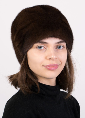 Зимняя женская норковая теплая шапка из настоящего меха Меховой Стиль ромашка (271530771)