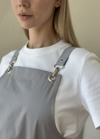 Фартук PROF KIT "Standart X" на люверсах и карабинах для парикмахера/колориста/мастера маникюра/официанта/повара/барбера Серый PRØF KIT Standard X (271531186)