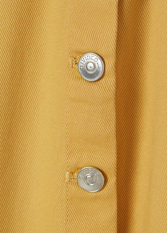 Желтая джинсовая однотонная юбка H&M