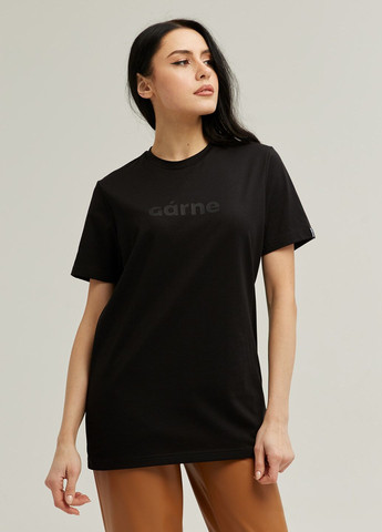 Черная всесезон футболка с коротким рукавом Garne