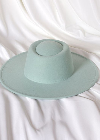 Шляпа гамблер унисекс с круглой тулией (поля 9,5 см) с регулировкой размера мятная No Brand (271556737)