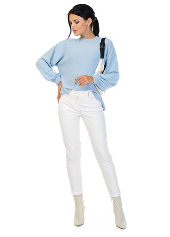 Голубой свободный и легкий женский свитер с эластанном SVTR