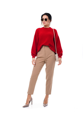 Червоний вільний та легкий жіночий светр з еластаном SVTR