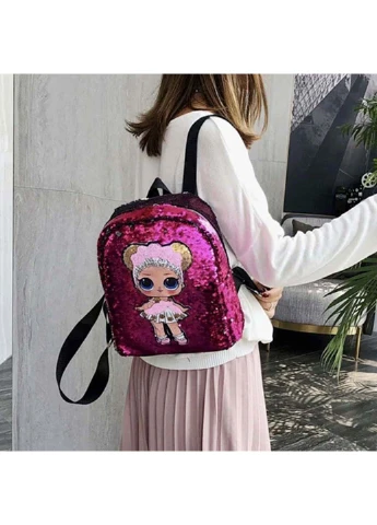 Рюкзак міні Pink рельєфна лусочка та лялькою Berkani (271537791)