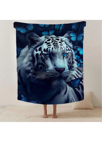 Плед 3D Синя Тигриця 20222504_A 12417 160х200 см Fashion (271549507)