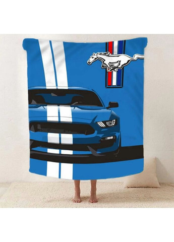 Плед 3D Синій Ford Mustang 2599_A 12432 160х200 см Fashion (271547428)