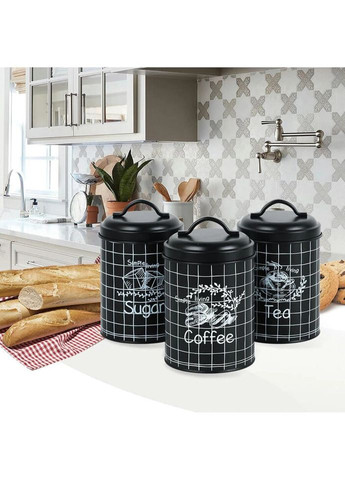 Набор банок для сыпучих продуктов MR-1774-3CS 3 предмета черный Maestro (271544099)