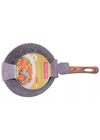 Сковорода глибока Grey Marble KM-4165 24 см Kamille (271549078)