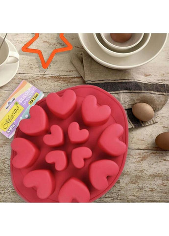 Форма для выпечки кексов Сердца MR-1056 28,5х23,5х3,5 см Maestro (271546916)