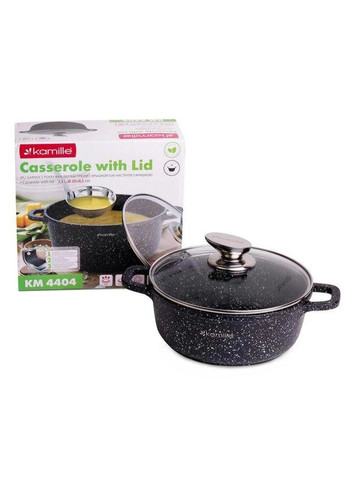 Каструля із литого алюмінію з антипригарним покриттям 2.3 л KM-4404 Kamille (271544407)