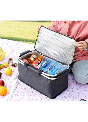 Термосумка 11305 20х23х40 см сіра No Brand (271547954)