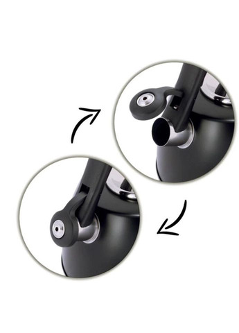 Чайник со свистком и термометром KM-1077A 3 л черный Kamille (271550506)