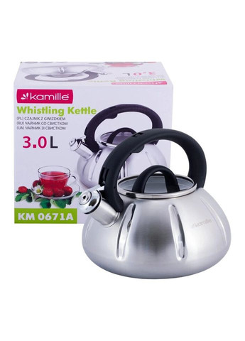 Чайник із свистком KM-0671A 3 л Kamille (271550503)