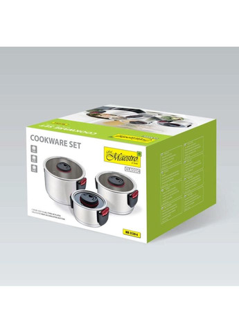 Набір каструль MR-3530 6 предметів Maestro (271551808)