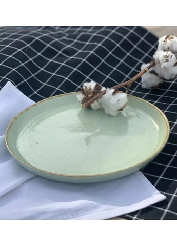 Тарелка обеденная Декор Керамика Brown Loft Pistachio КЛФ-250 25 см Декор Кераміка (271552507)