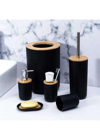 Набір аксесуарів для ванної кімнати 11345 6 предметів чорний No Brand (271553555)