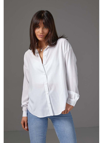 Белая повседневный рубашка SL-Fashion