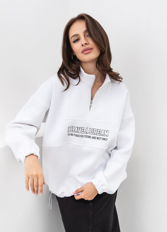 Белый свитшот romashka Ромашка однотонный (271572363)