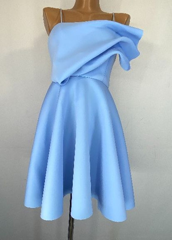 Голубое праздничный платье клеш Asos однотонное