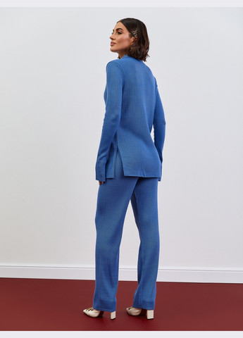 брючный костюм мелкой вязки синего цвета Dressa (271844482)