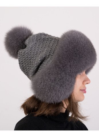 Женская зимняя меховая шапка ушанка на трикотаже Меховой Стиль зимушка (271838890)