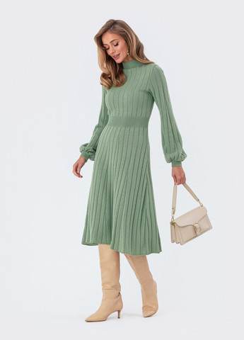 М'ятна в'язана сукня-міді м'ятного кольору Dressa