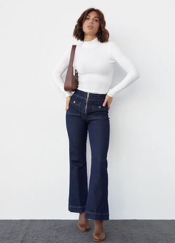 Женские джинсы со стрелками и накладными карманами Lurex - (271126087)