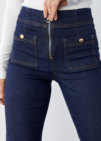 Жіночі джинси зі стрілками та накладними кишенями Lurex - (271126087)