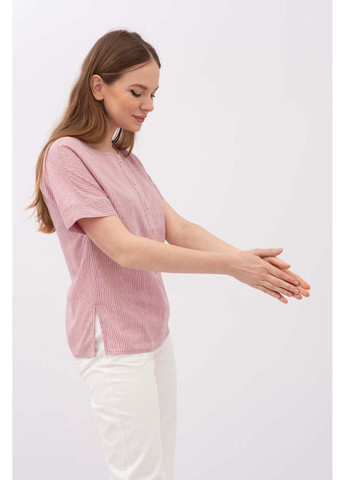 Розовая летняя блуза Lesia Луідж 01