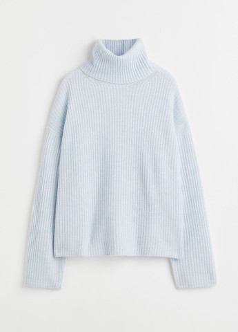 Светло-голубой зимний свитер оверсайз H&M