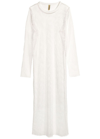 Белое повседневный платье ажурное H&M однотонное