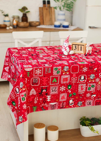Новорічна скатертина "Різдвяний календар" 2.2м х 1.5м (розкладний стіл) Homedec - (271979680)
