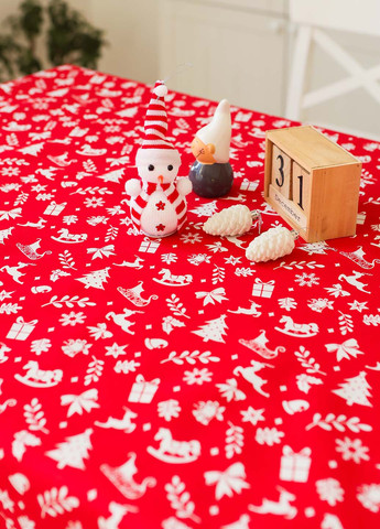 Новорічна скатертина "Новорічний настрій" 1.1м х 1.5м (кухонний стіл) Homedec - (271979686)