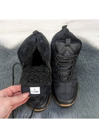 Черные повседневные зимние ботинки зимние для мальчика подростковые Stilli