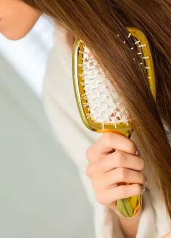 Расческа для волос Superbrush LUX золотистая с белым. Janeke (272141153)