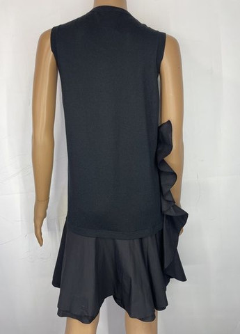 Черное коктейльное плаття Miu Miu однотонное