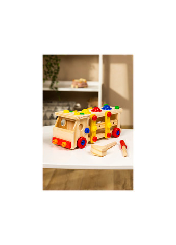 Іграшка дерев'яна Стукотлива машина JHTOY-058 No Brand (272592830)