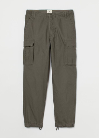 Зеленые кэжуал демисезонные прямые брюки H&M