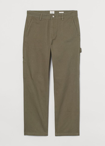 Зеленые повседневный демисезонные прямые брюки H&M