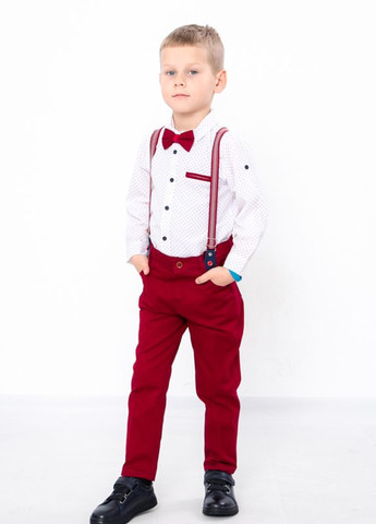 Червоний демісезонний костюм для хлопчика "джентельмен" брючний No Brand