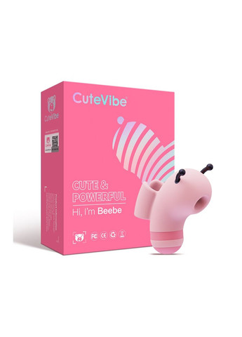Вакуумный стимулятор с микротоками Beebe Pink, на палец CuteVibe (272615959)