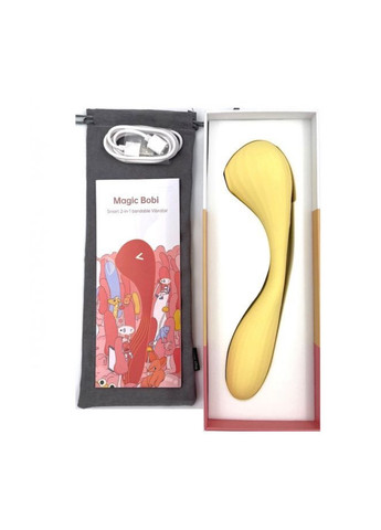 Вакуумный вагинально-клиторальный стимулятор Bobi Yellow, управление со смартфона Magic Motion (272615766)