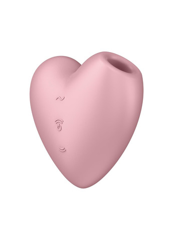 Вакуумный стимулятор-сердечко с вибрацией Cutie Heart Light Red Satisfyer (272615639)